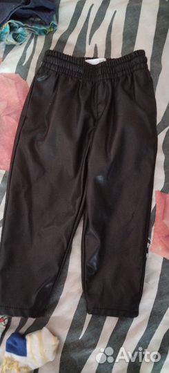 Кожаные брюки zara