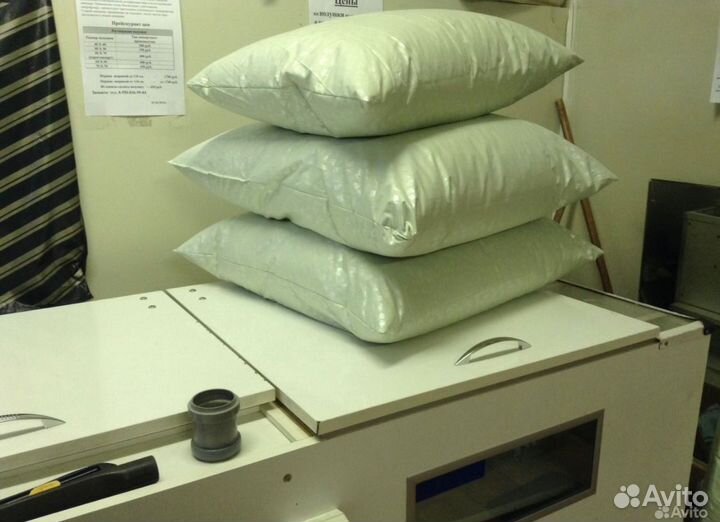 Чистка/рестоврация пуховых, пухо-перовых подушек