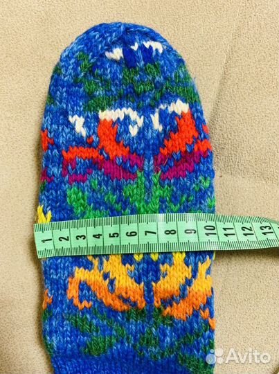 Варежки вязаные ручной работы