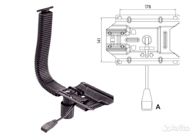 Усиленная Пиастра 141х178 мм. с ушами 33 мм