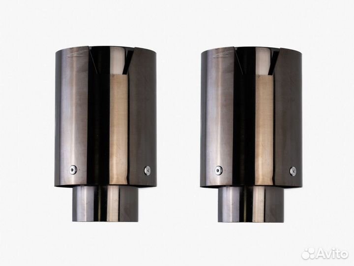 Насадки на глушитель M Style графит 2 шт