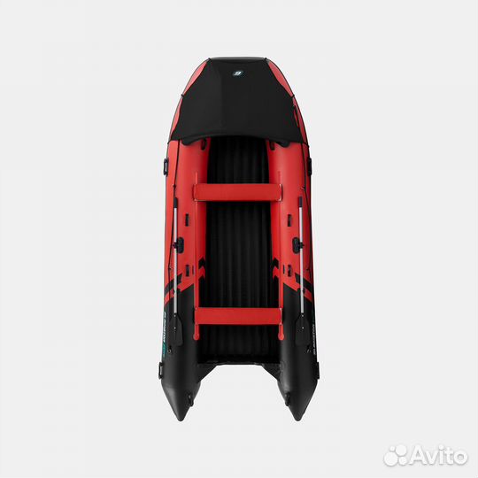 Лодка Gladiator E450PRO Красно-черная