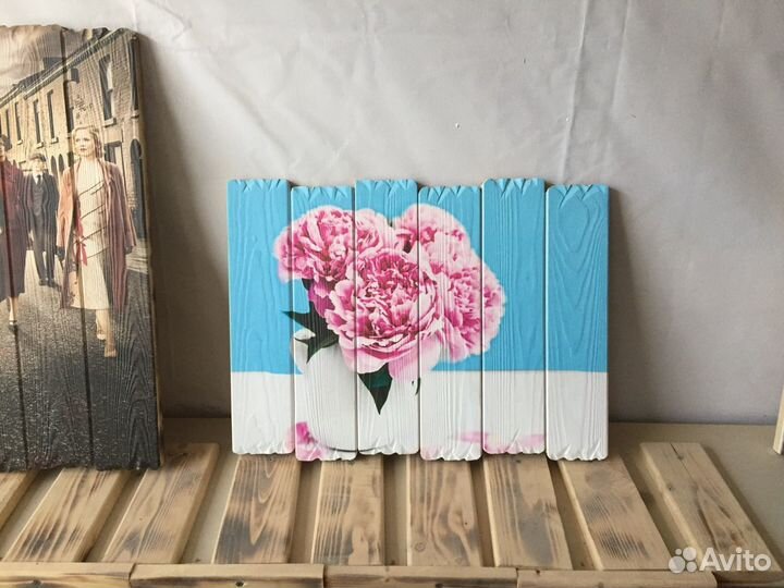 Картина на натуральном дереве