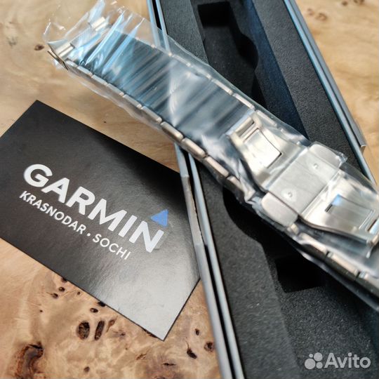 Браслет комби титан+силикон 22mm Garmin