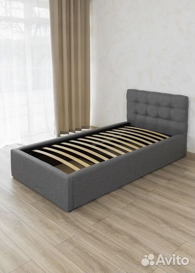 Кровать односпальная 80х200 Марсель в рогожке