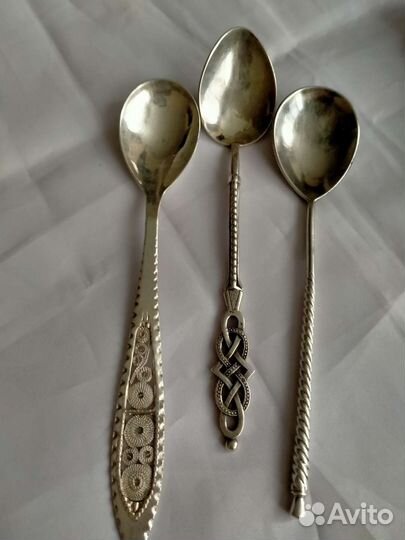 Чайные ложки серебро СССР
