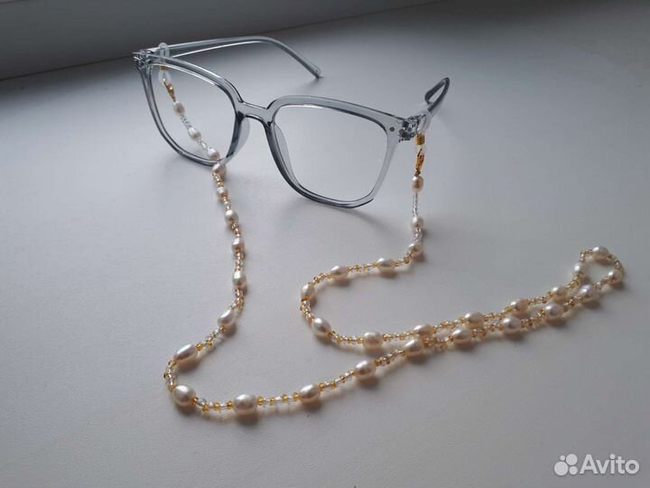 Цепочка для очков, держатель, натуральные камни