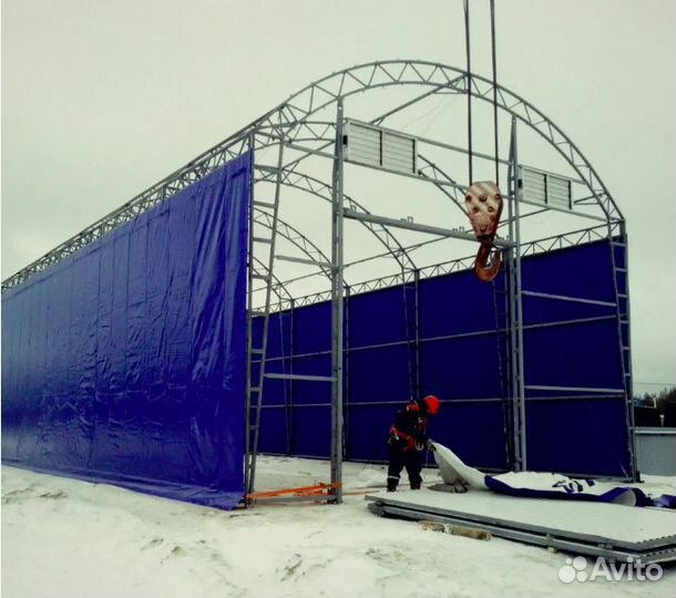 Тенты пвх для ангаров, складов, хранилищ