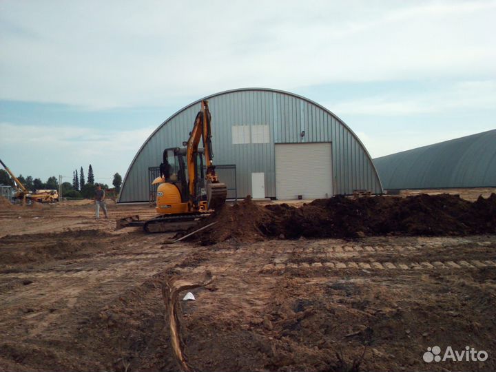 Арочный ангар собственное производство