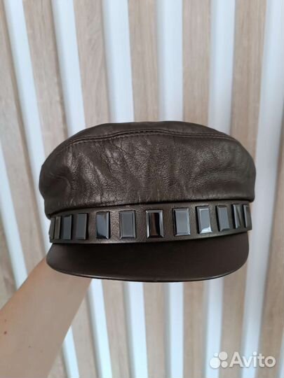 Картуз женский натуральная кожа