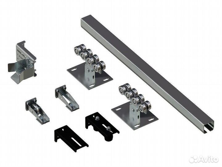 Комплектующие для откатных ворот - балка, роллики