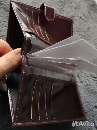 Бумажник водителя, кожа
