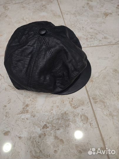 Натур.кожаная кепка