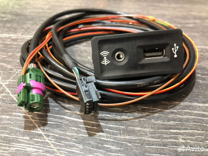 Usb aux активный порт с оригинальной проводкой vw