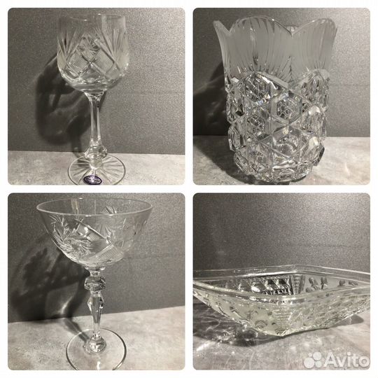Хрусталь Ваза лзхс фужеры вазочки салатник
