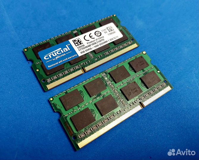 Память SO-dimm DDR3 4gb 1066/1600mhz 1,35v/1,5v