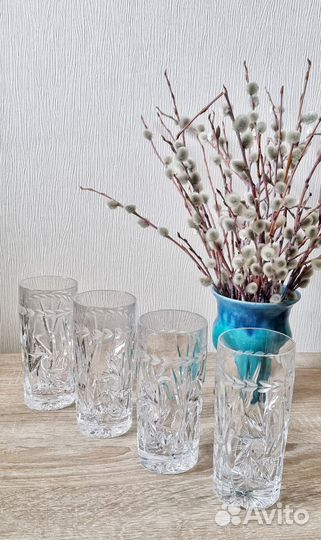 Хрустальные стаканы Югославия 70-е Cristal Zajecar