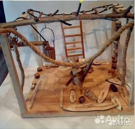 Игровой стенд присада для попугаев