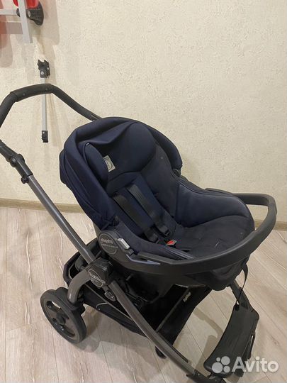 Коляска peg perego 3 в 1 + шасси для люльке