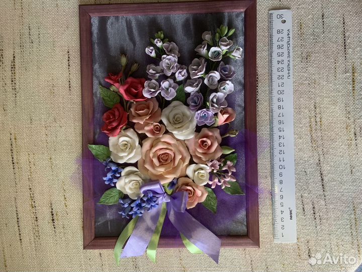 3 Д панно из холодного фарфора, подарок