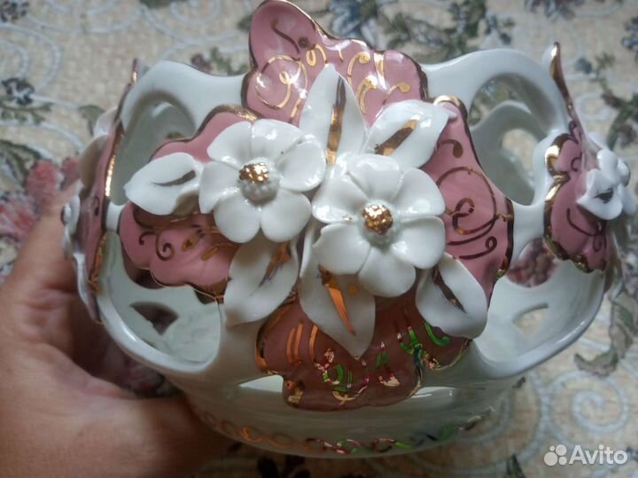 Ваза. Настоящий фарфор ручной работы. Кисловодск