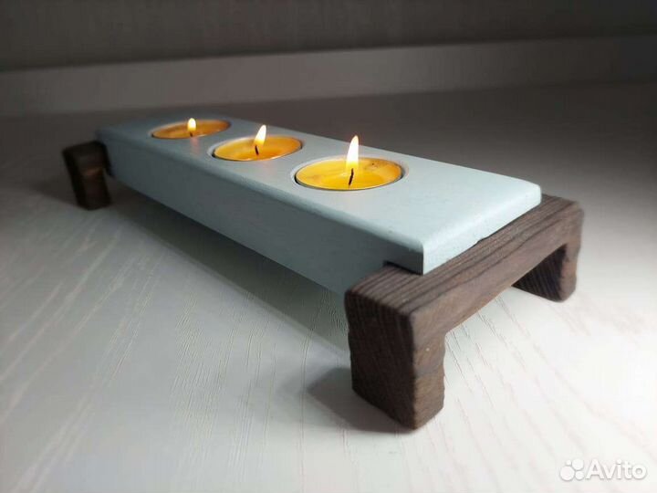 Деревянные подсвечники ручной работы