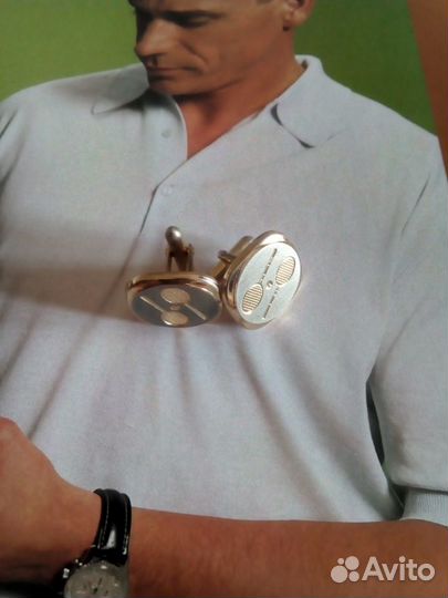 Винтажные запонки. Большой теннис