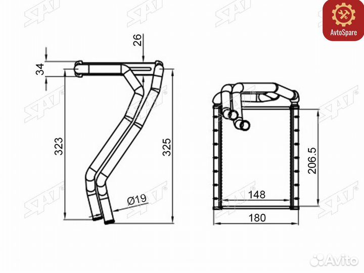Радиатор отопителя салона KIA ceed 09