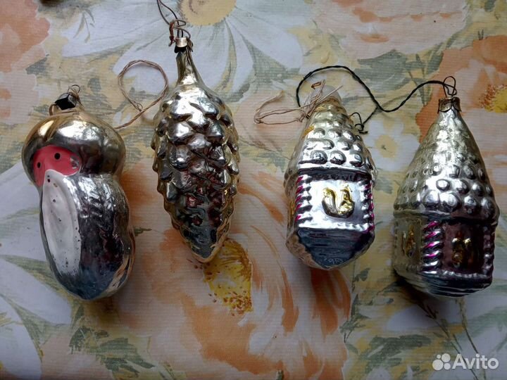 Лот елочных игрушек СССР