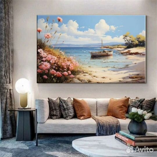 Картина маслом Абстрактный пляжный пейзаж