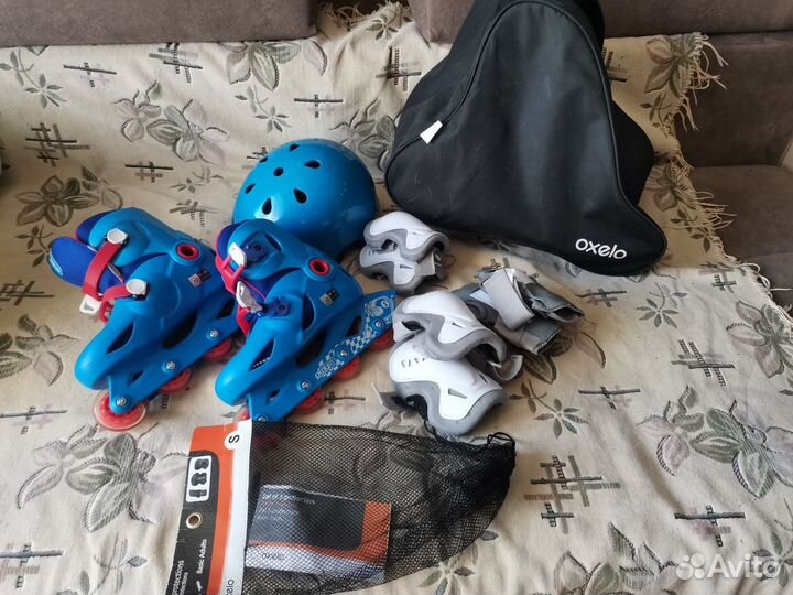 Роликовые коньки детские и защита