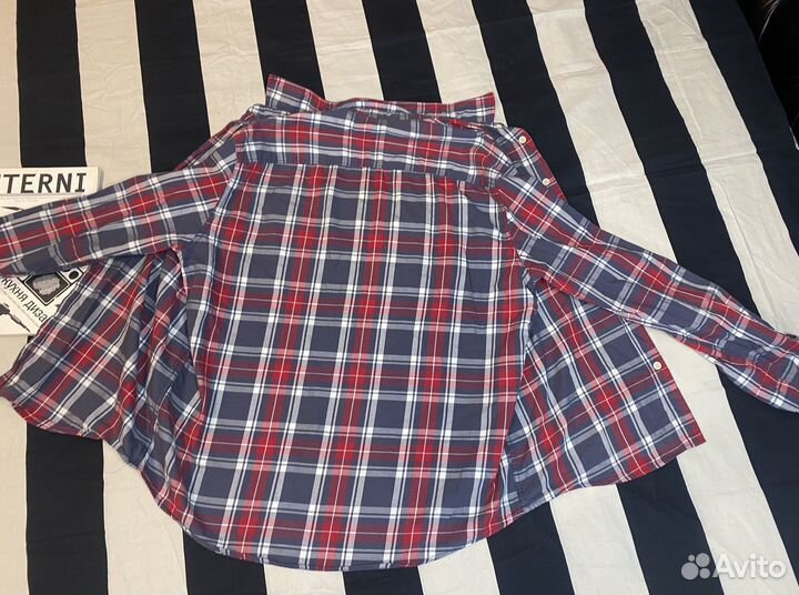 Мужская рубашка в клетку хлопок