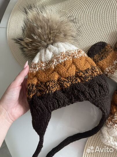 Шапка снуд и варежки