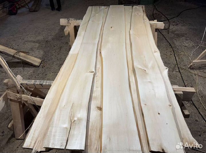 Доска необрезная липа 2 сорт