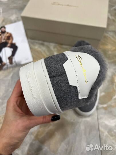 Кеды Santoni на меху