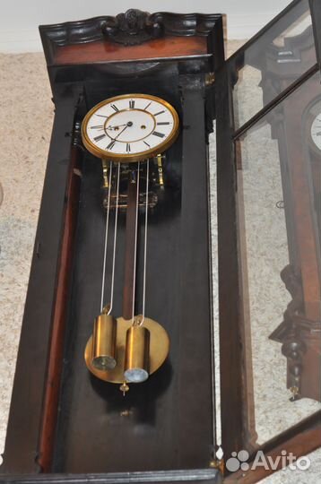 Редкие старинные настенные часы огромные