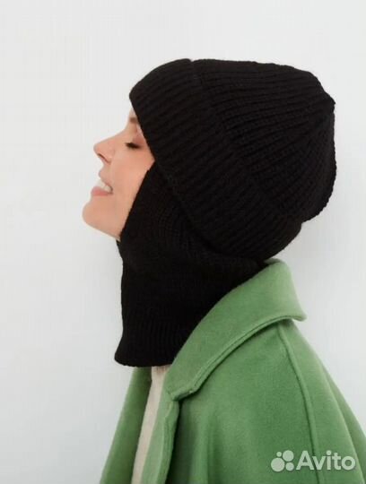 Шапка капор женская зимняя