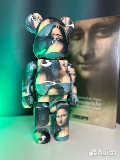 Мишка bearbrick 400 Мона Лиза La Joconde 28см