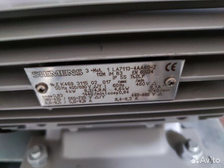 Электродвигатель siemens 4 кВт