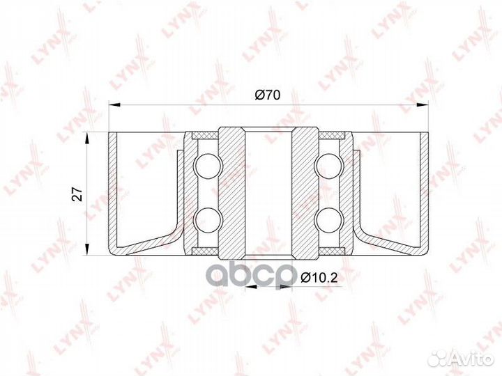 Ролик направляющий приводного ремня PB-7096 LYN