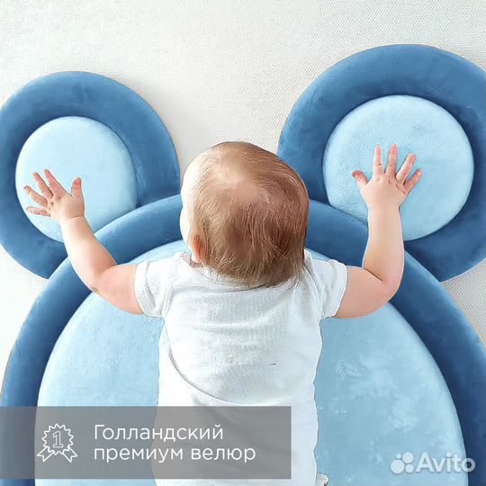 Мягкая кровать диван Мишка с ушками детская