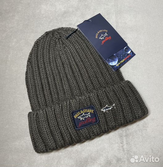 Шапка Paul & shark акула черная премиум