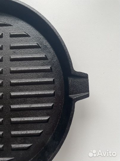 Чугунная сковорода-гриль 24 см