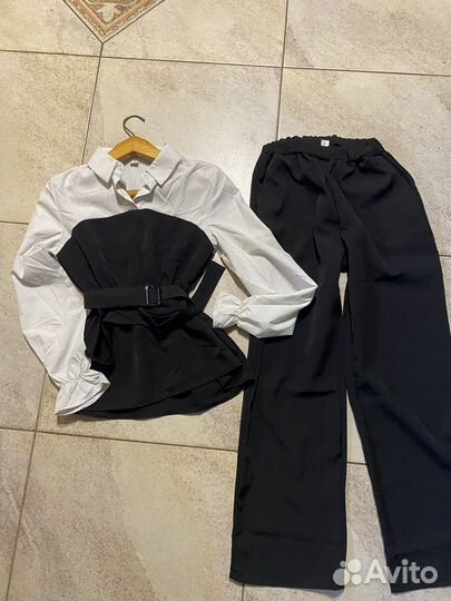 Костюм школьный для девочки черный 140