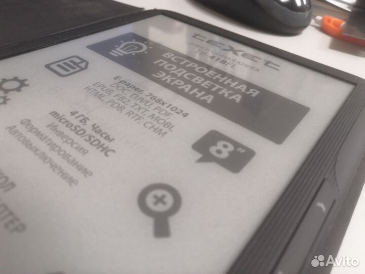 Электронная книга texet 418fl