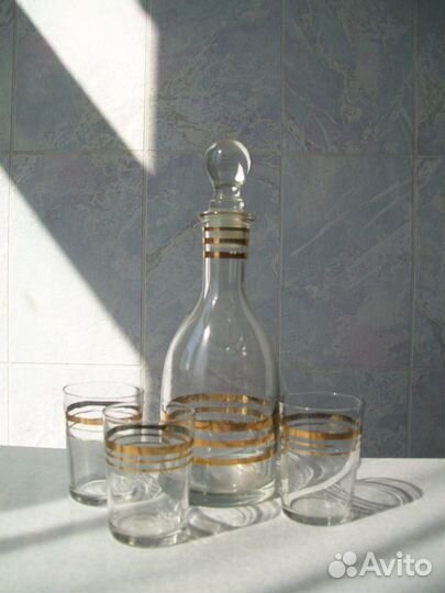 Графин для спиртых напитков, стопки, СССР