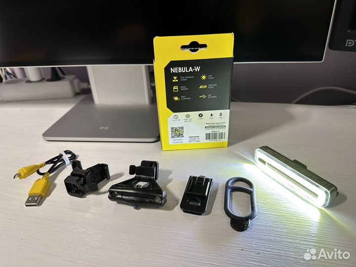 Велофонарь передний moon nebula 400 lm