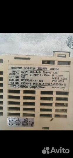 Преобразователь частоты omron 0.55 kw