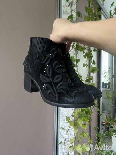 Ботильоны натуральная замша tervolina