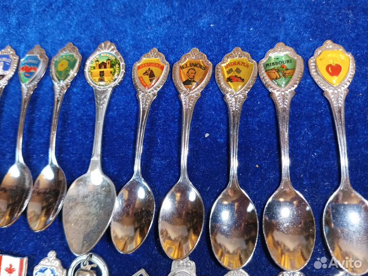 Ложки сувенирные.США.Штаты.Коллекция.Города